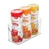 Narrow Pantry Organizer Bin with Handles, Set of 2, Clear, Made in USA - 2 of 4