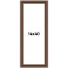 PosterPalooza | Panoramic Traditional Brown Picture Frame - UV Acrylic, Foam Board Backing, Hanging Hardware - 2 of 4