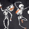 12"x12" Rocking Skeleton Halloween Square Throw Pillow Black - Lush Décor: Indoor Microfiber Couch Accent, Zippered - 2 of 4