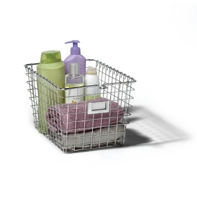 Spectrum Chrome-Plated Small Metal Storage Basket