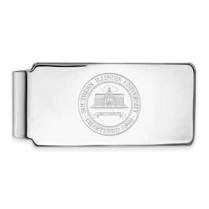 Black Bow Jewelry Sterling Silver Southern Illinois Salukis NCAA Money Clip - 1 of 3