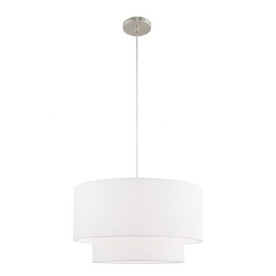 Livex Lighting Meridian 1 - Light Chandelier in  Brushed Nickel