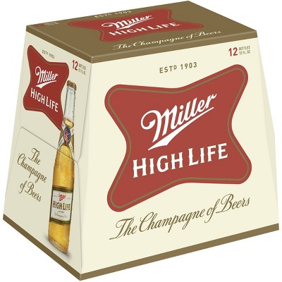 Miller High Life Beer - 12pk/12 fl oz Bottles