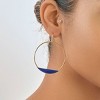 SHINE by Sterling Forever Enamel Circle Stud Hoop Earrings - 2 of 4