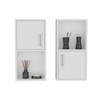 SEVOBAL Bathroom Storage Cabinets Wall Mounted Double Door Cabinet with Multiple Shelves for Bathroom, White, 6.2"*11.8"*23.7" - 3 of 4