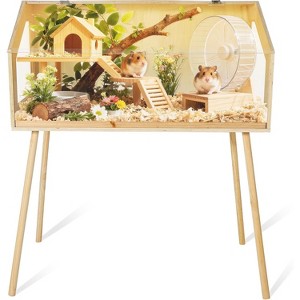 40"x20"x47.5" Large Hamster Cage w/Legs & Acrylic Window | Chew-Proof Habitat w/Openable Top for Guinea Pigs/Chinchillas - 1 of 4