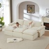 AENKYO Modular Cloud Sofa Set - Corduroy Modular Sectional Couch with Pillows, Living Room Sectional with Deep Seating & No Tools Assembly, Beige - 2 of 4
