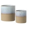Sullivans Set of 2 Ceramic Planter Vase 6.25"H & 4.5"H Blue & Brown - image 4 of 4