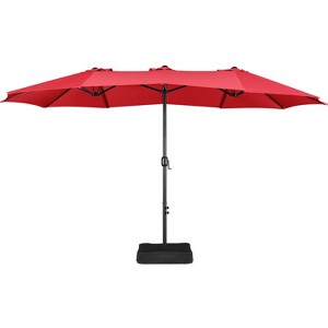 Yaheetech 15ft Twin Patio Parasol Outdoor Umbrella Market with Crank - 1 of 4