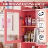 PAKASEPT 8 Drawers Vanity Desk, 55'' W Makeup Vanity with Power Outlet, Vanity Table with Mirror and Lights, 3 Lighting Modes, for Bedroom, Pink - 4 of 4