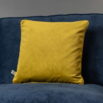Cushion F+H Velvet Plain Olive Green