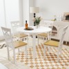 Tangkula Farmhouse Dining Chair Set of 4 Wooden Kitchen Chair w/ Rubber Wood Frame - 3 of 4