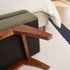 CAVINAS Plush Storage Ottoman Bench with Solid Wood Legs,Footstool with Hidden Compartment,Storage Bench for Living Room,Bedroom - 4 of 4