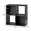 4-Cube Storage Organizer Bookshelf -stylish Storage Organizer Book Case for Home Bedroom Office, Easy Assembly, Modern Bookcase - 3 of 4