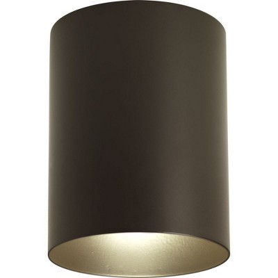 Antique Bronze 6.5" LED Outdoor Ceiling Mount Cylinder Light
