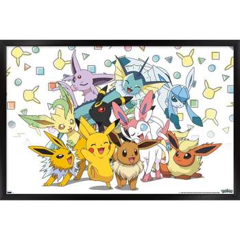 Pokemon - Kanto Grid Framed Poster Trends International : Target