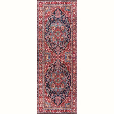 Mark & Day Linden Woven Indoor Area Rugs Bright Red