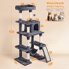 Yaheetech Multilevel Cat Tree with Hammock, Scratching Posts, Condo Perch Ball for Indoor - 3 of 4