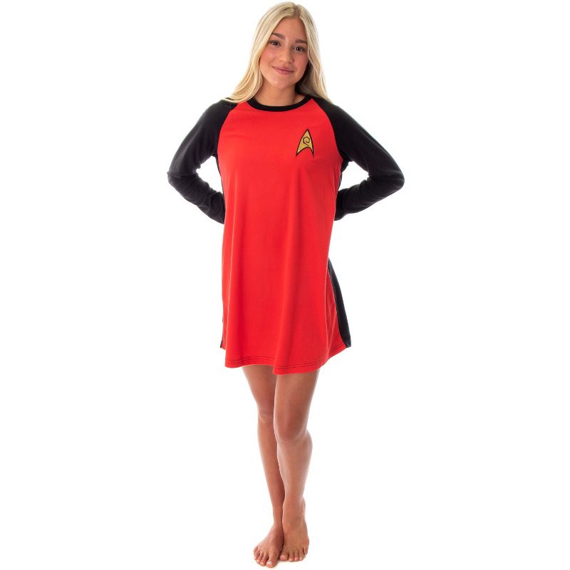 Star Trek Original Series Women's Juniors Raglan Sleep Shirt Nightgown, 4 of 7
