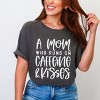 Simply Sage Market A Mom Who Runs On Caffeine And Kisses Garment Dyed Tee - 2XL - Pepper - 2 of 4