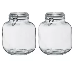 Amici Home Italian Hermetic Glass Canisters, 68oz, Set of 6