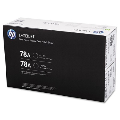 HP 78A Black Standard Yield Toner Cartridge, 2 Pack