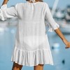 Women's Ruffled Swim Cover Up Dress -Cupshe - 3 of 4
