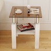 KTMBDW Square Side Tables Set of 2, Tempered Glass End Tables with MDF Layer for Living Room, Balcony, Bedroom - 4 of 4