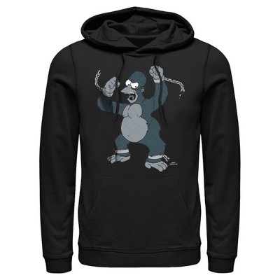 Men's The Simpsons Gorilla Homer Pull Over Hoodie - Black - Small : Target