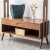 Hall Tree, 3 in 1 Coat Rack, Bamboo And Wood Clothes Organizer With Hooks And Drawers For Bedroom Hallway Entrance - 3 of 4