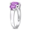 EVERLY JEWELRY  |   Sterling Silver 2 7/8 CT TGW Amethyst 3 Stone Ring - image 2 of 4