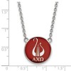 Black Bow Jewelry Sterling Silver Alpha Chi Omega Greek Life Necklace 18 Inch - 2 of 4