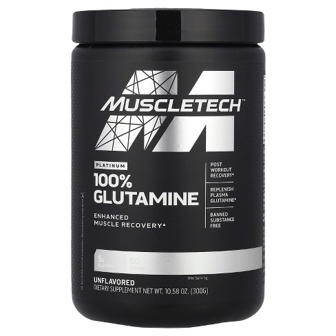 Muscletech Essential Series, Platinum 100% Glutamine, Unflavored, 5 g, 10.58 oz (300 g), Sports Nutrition Supplements, Powder - image 1 of 3