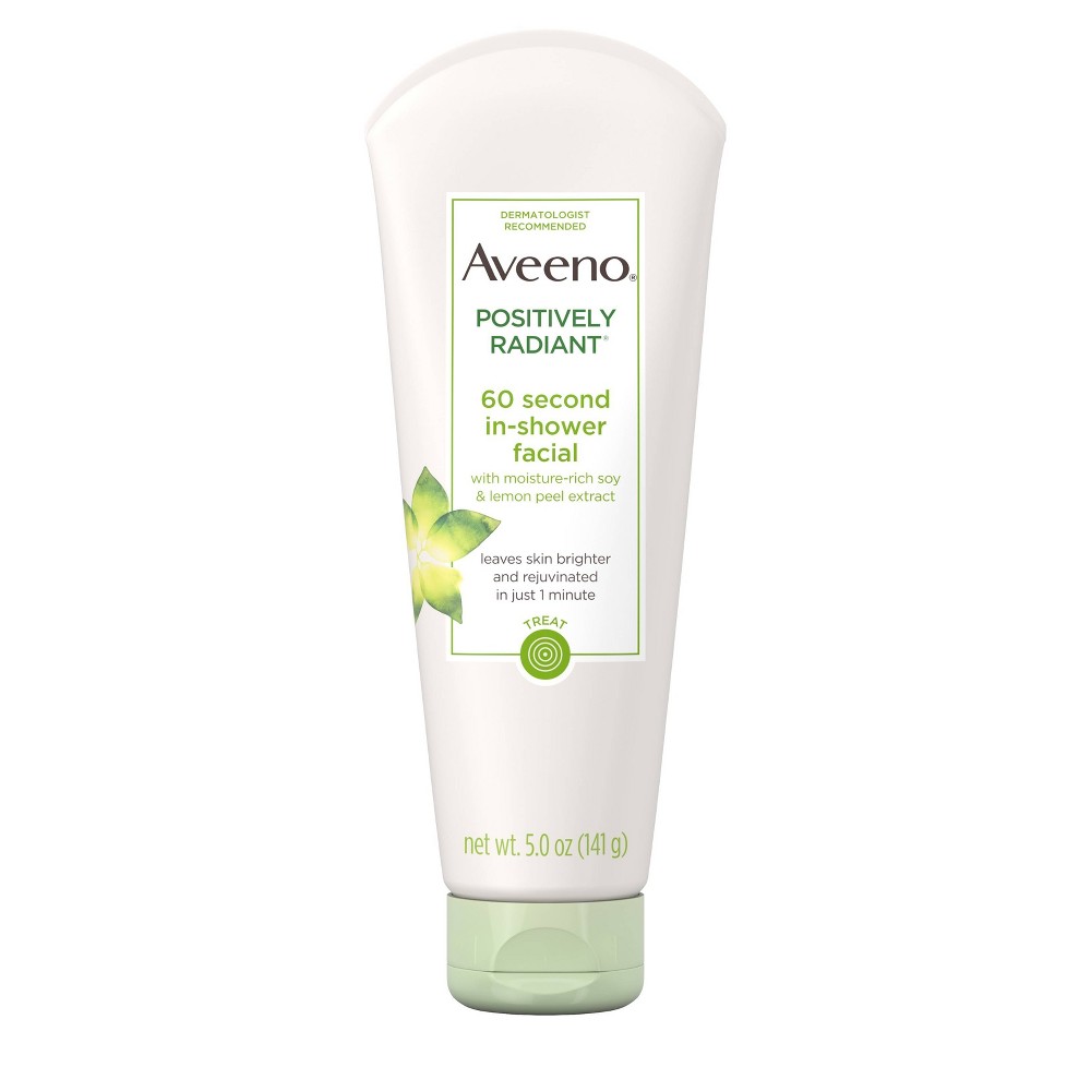 UPC 381371166268 product image for Aveeno Positively Radiant 60 Second Soy Extract Shower Facial Cleanser - 5oz | upcitemdb.com