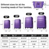 4 PCS Expandable ABS Hard Shell Luggage Set with Spinner Wheels and TSA Lock + Travel Bags - ModernLuxe - 3 of 4