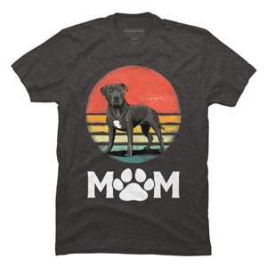 Men's Design By Humans Mother's Day Pittie Mom Pitbull Dog Lovers By JorgeLopez T-Shirt - 1 of 2