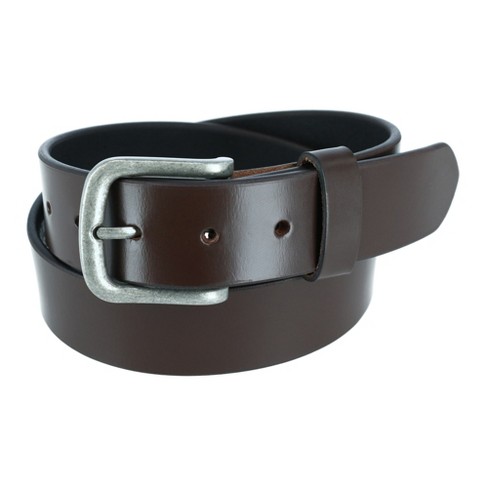 Ctm Men's Leather 1 3/8 Inch Removable Buckle Bridle Belt, 36, Brown ...