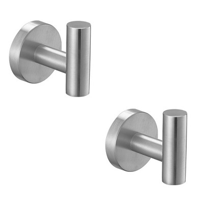 BWE Round Bathroom Robe Hook and Towel Hook(2-Pack)