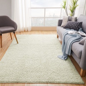 Solid Shaggy Rug Modern Indoor Carpet Fluffy Plush Rug Shag Area Rug Home Decor - 1 of 4
