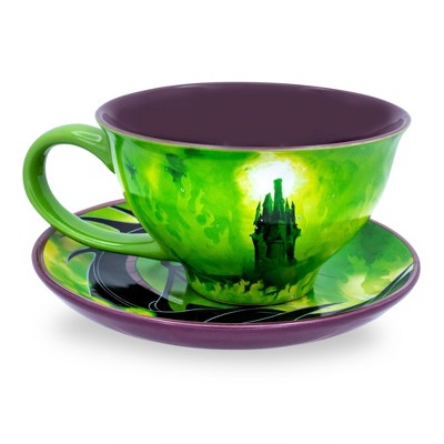 Disney Villains Maleficent Green and Purple Ceramic Teacup and Saucer Set