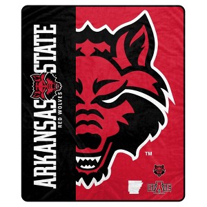 NCAA Arkansas State Red Wolves Ultra Soft Tailgate Throw Blanket - 1 of 2