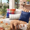 18"x18" Bold Plaid Square Outdoor Throw Pillow Multicolor - Threshold™ - image 2 of 4