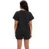 ATHLECHIC Women's Summer Outfits Short Sleeve Tops and Short Pants Sweatsuit Set 2 Pcs - 4 of 4