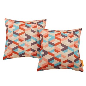 Modway Two Piece Outdoor Patio Pillow Set Montage - 1 of 2