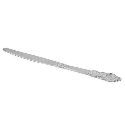 Smarty Had A Party Shiny Baroque Silver Plastic Knives (600 Knives) - image 1 of 2