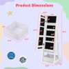Infans Kids Jewelry Cabinet w/ Full-Length Mirror Foldable Drawer Anti-toppling System - 2 of 4