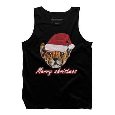Men's Design By Humans Christmas cheetah By susserain Tank Top