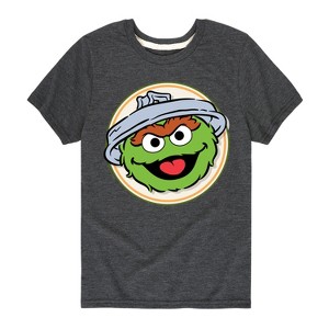 Boys' - Sesame Street - Oscar Badge Short Sleeve Graphic T-Shirt - 1 of 4