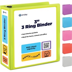 Enday 3-Ring View Binder With 2-Pockets - 1 of 4