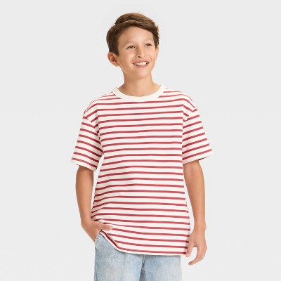 Boys' Short Sleeve Striped Oversized T-Shirt - art class™